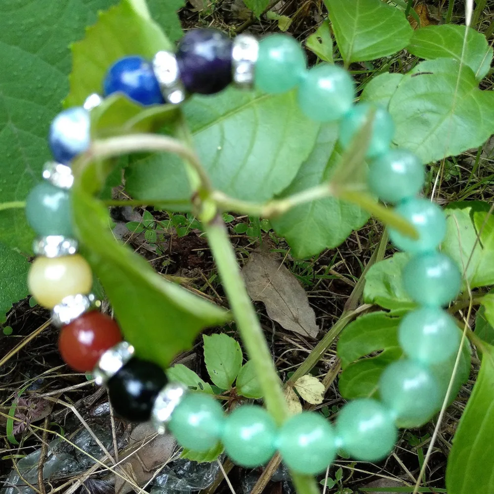 green aventurine chakra beads bracelet