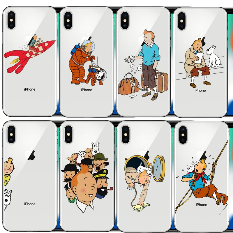 

The Adventures of Tintin Cover Soft silicone TPU Cover Case For iphone 4S 5C 6 6S 7 8 Plus 5S 5 SE X XR XS Max
