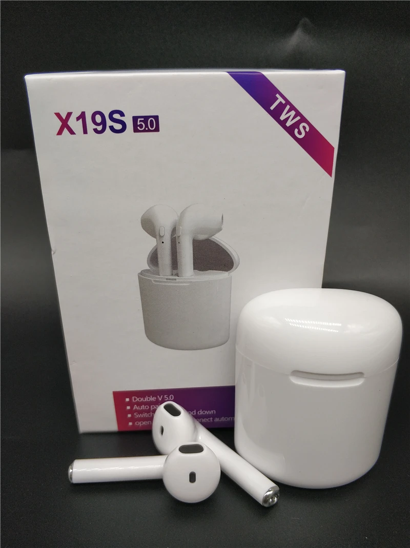 

X19s TWSWireless Earphones Bluetooth 5.0 Headsets Earbuds With Charge Box For IPhone X Samsung Xiaomi Mobile Android Ios