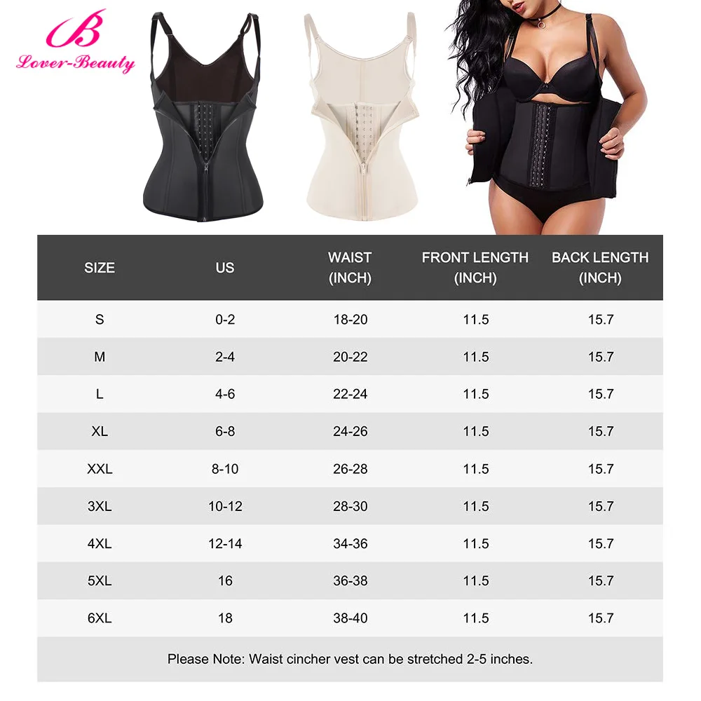 Lover Красота женская обувь на застежке молнии крюк Body Shaper размера плюс талии