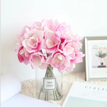 

PU huilan imitation flower home decoration wedding bouquet Free Shipping