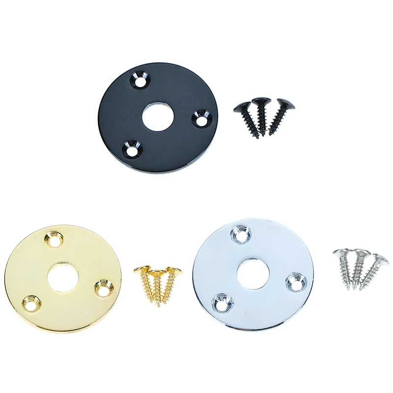 

Round Jack Plate Guitar Output Jack Plug Socket Circular Metal Jack Plate for Electric Bass Guitar Parts & Accessories