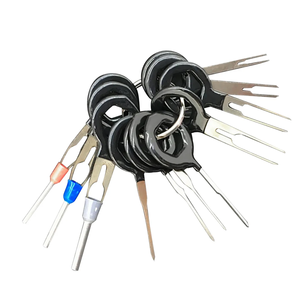 11 Pcs Automotive Plug Terminal Remove Tool Set Key Pin Car Electrical Wire Crimp Connector Extractor Kit Accessories