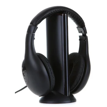 

High Quality 5 in1 Wireless Hi-Fi Headphone FM Radio Chatting Monitor Wired Noise Cancelling Headset for TV PC PK Bingle B616