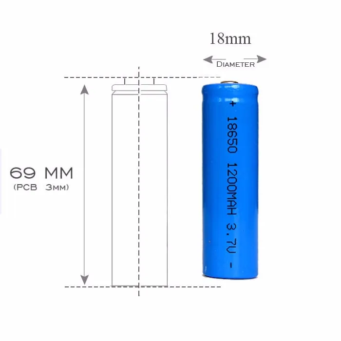 KingWei Новинка года 4 шт./лот защитой PCB 18650 3,7 v Аккумуляторная 1200mah батареи 18650 литий-ионный аккумулятор для Батарея