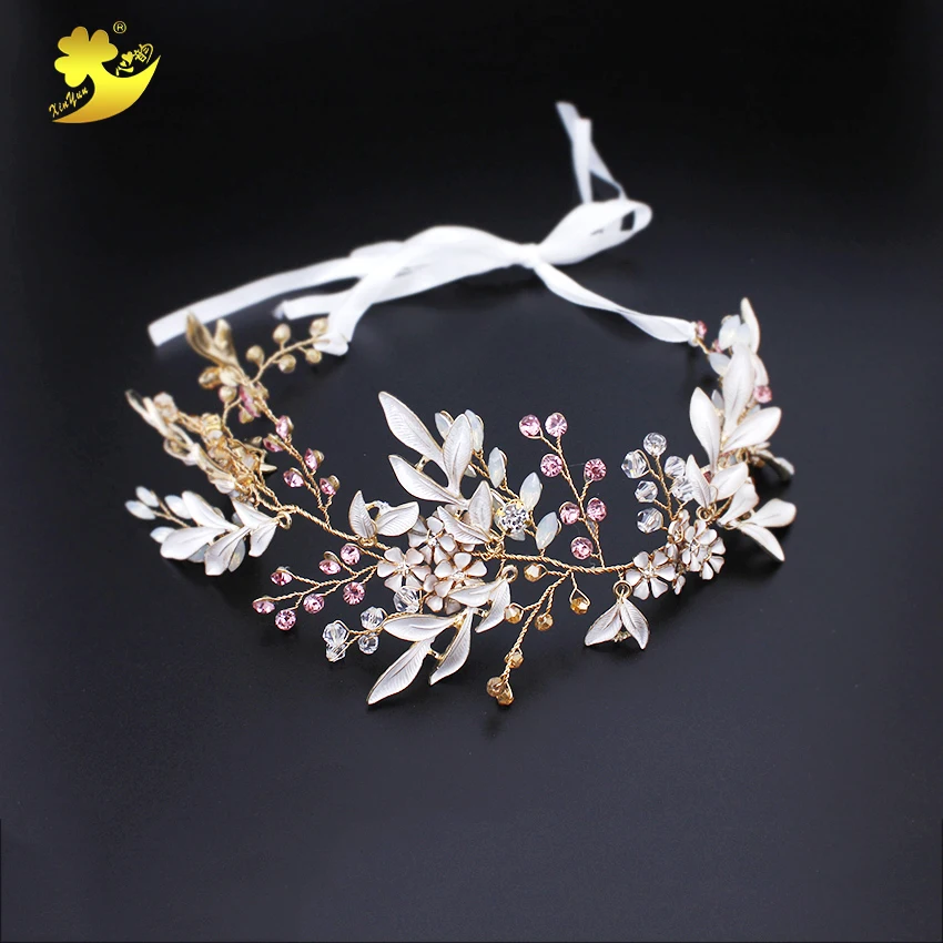 

Xinyun Luxurious Women Headbands Rhinestones Wedding Hair Accessories Hot Sale Crystals Hairband Pearls Bridal Headpiece Women