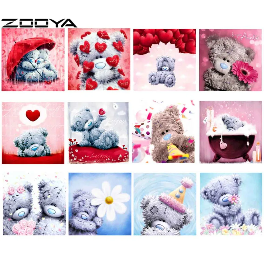 

ZOOYA Diamond Painting 5D DIY Full Diamond Embroidery Rhinestones Embroidery Diamond Cross Stitch Cartoon Bear Baby Gifts RF1022
