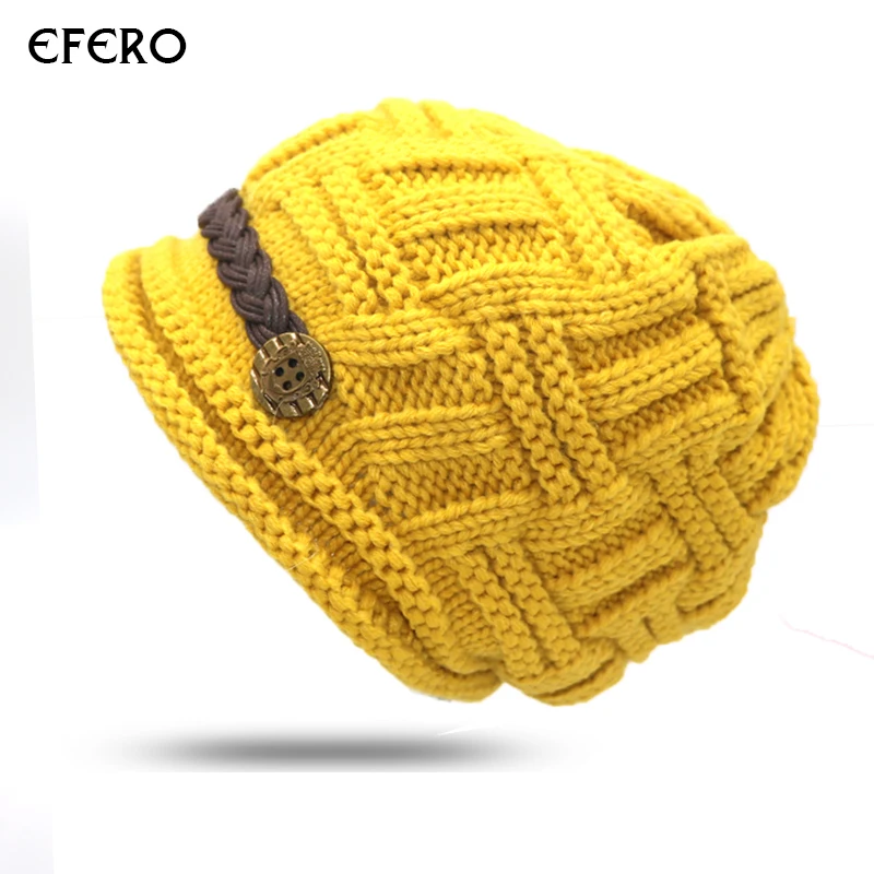 Efero, женские зимние шапки для женщин, шапка бини, зимняя шапка бини, вязаная шапка для Чепчик для девочки, Femme Gorro, вязаная шапочка