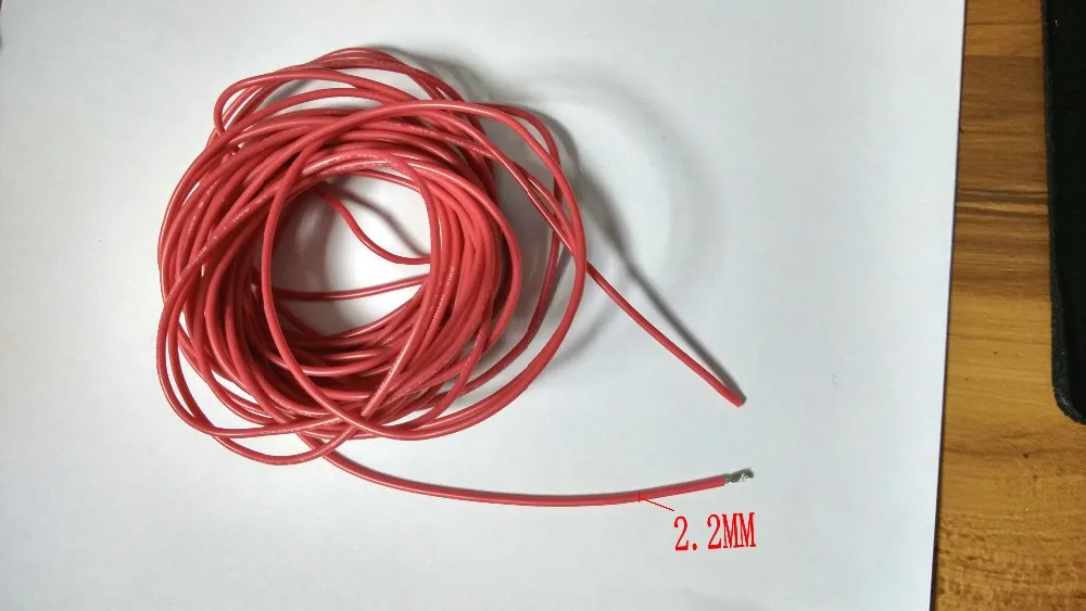 1 Катушка 200 м 3кВ DC 18AWG силиконовая линия высокого напряжения красный провод