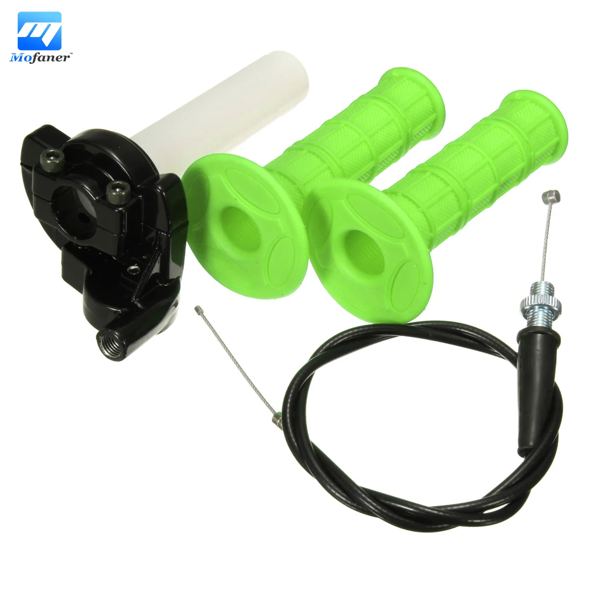 Green Pit Dirt Bike Throttle Grip Twist With Cable Quick Action Fit For 110cc 125ccin Grips