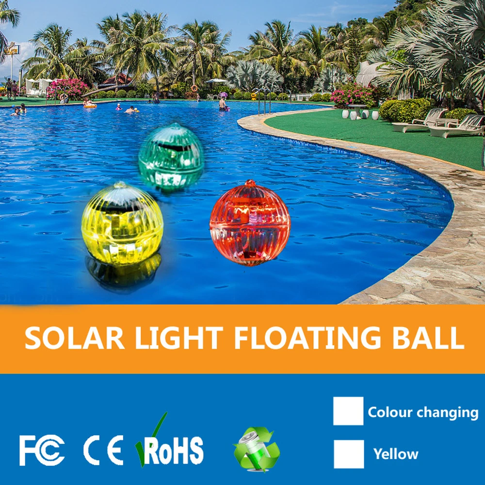 Открытый Солнечный Цвет Изменение воды дрейфующий светодиодный плавающие светильники мяч Пруд бассейн путь пейзаж