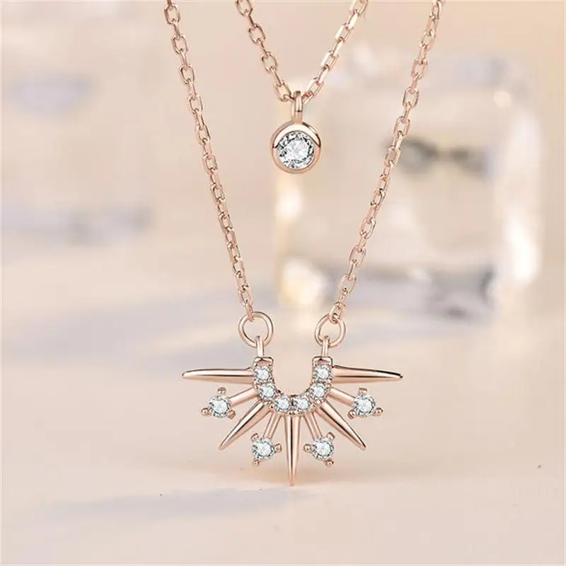 

PJX Fairy Necklace New Summer Fashion Net Red Is Popular With The Same Style Adjustable Double-Layer Sunrise CJ002
