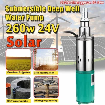 

Professional 260W DC 24V 40m 1200L/h Submersible Solar Water Pump Deep Well Irrigation Garden Home Agricultural High Power