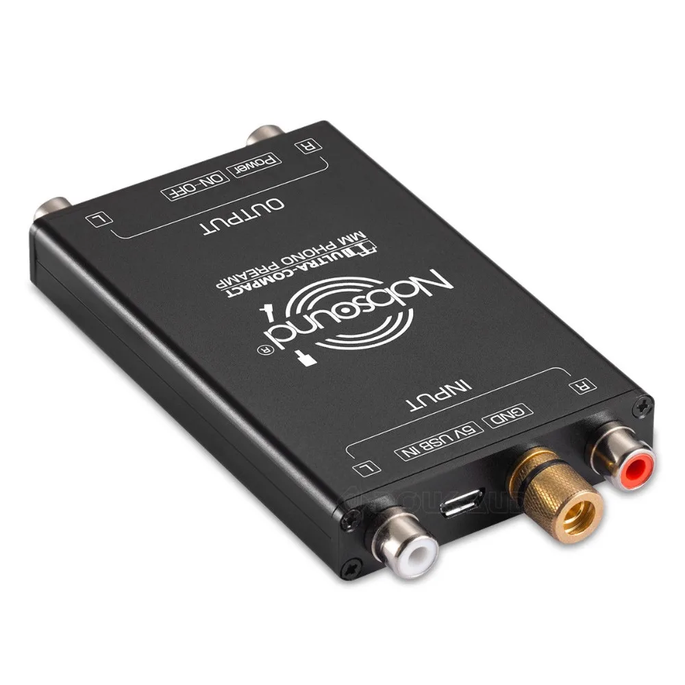 Pré-amplificador para Turntables Nobsound Alta Fidelidade Ultra Compacto mm Fono Plataforma Giratória Preamp Mini Áudio Estéreo Fonógrafo - Image 2