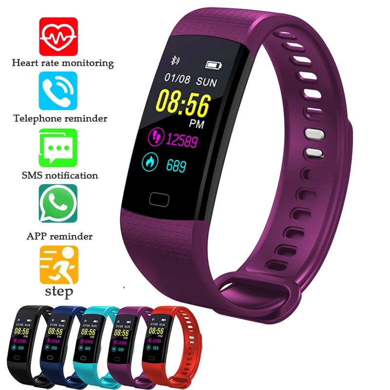 

BANGWEI 2018 New Smart Watch Blood Pressure Heart Rate Monitor Fitness Tracker Smart Watch Men Sleep detection Sport Smart Watch