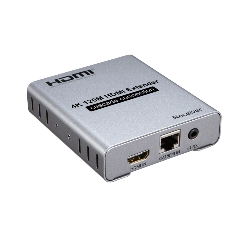 Новинка 4K 30 Гц 120 м HDMI удлинитель каскадное соединение через Ethernet кабель Cat5e/6