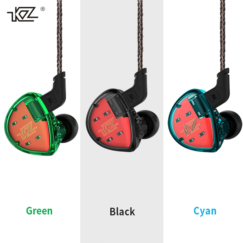 KZ ES4 наушники вкладыши HIFI арматура + Динамический драйвер тяжелый сабвуфер