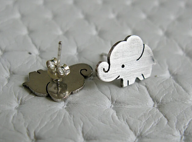 

HOT wholesale Young Girl Style cute lovely Elephant Earrings Animal Stud Earrings charm christmas gift for your friend