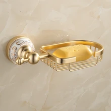 Мыльницы мыло с золотом держатель Полка для ванной диспенсеры для мыла хранение стены аксессуары для ванной комнаты черная мыльница