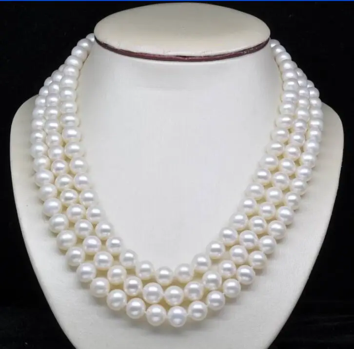 

free shipping NEW PERFECT GORGEOUS 50"10-11MM AKOYA NATURAL WHITE PEARL NECKLACE r a()