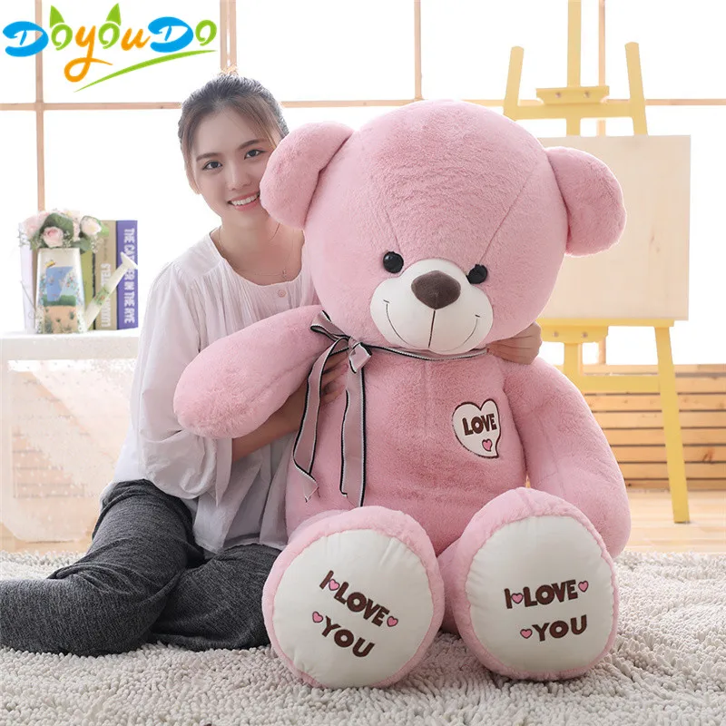 

1pc Big I Love You Teddy Bear Plush Toy Large Stuffed LOVE Heart Soft Gift for Valentine Day Birthday Girls