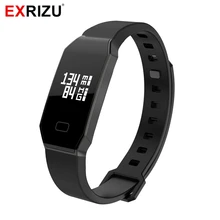 EXRIZU Smart Wristband Bracelet Band IP67 OLED Touch Screen Heart Rate & Blood Pressure Monitor Time Date SYNC Call/SMS Reminder