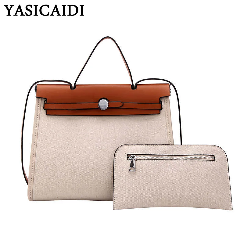 

YASICAIDI Summer Fashion Women Composite Bag PU Leather Shoulder Strap Ladies Hand Bags Girls Shopping Crossbody Bag bolso mujer