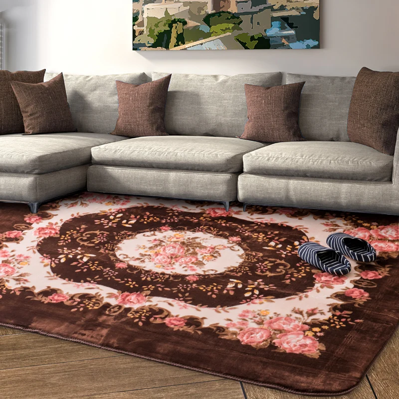 Honlaker European Floral Living Room with Decorative Carpet Bedroom Rugs and Carpets 150x200