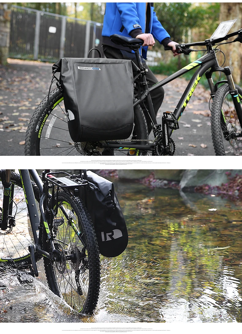 Flash Deal Roswheel Dry Series Full Waterproof Bike Bicycle Cycling Saddle Pannier Rear Seat Handlebar Bag Trunk Phone Case Holder 39