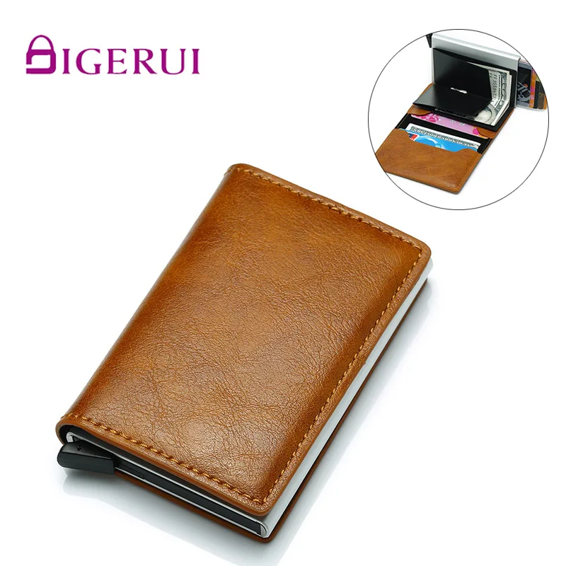 

DIGERUI Anti Wallet Men Money Bag Slim Mini Purse Male Aluminium Rfid Card Holder Wallet Thin Small Smart Wallet Wallet France