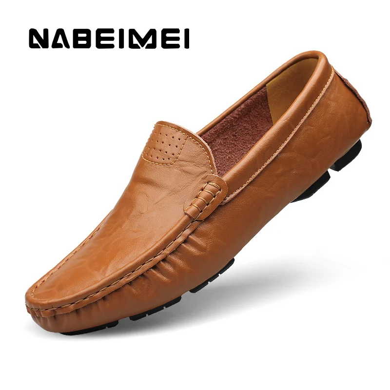 

Brand men shoes Genuine Leather Plus size 4-16 yard slip-on Casual shoes zapatos mujer Full Grain Leather shoes men loafers