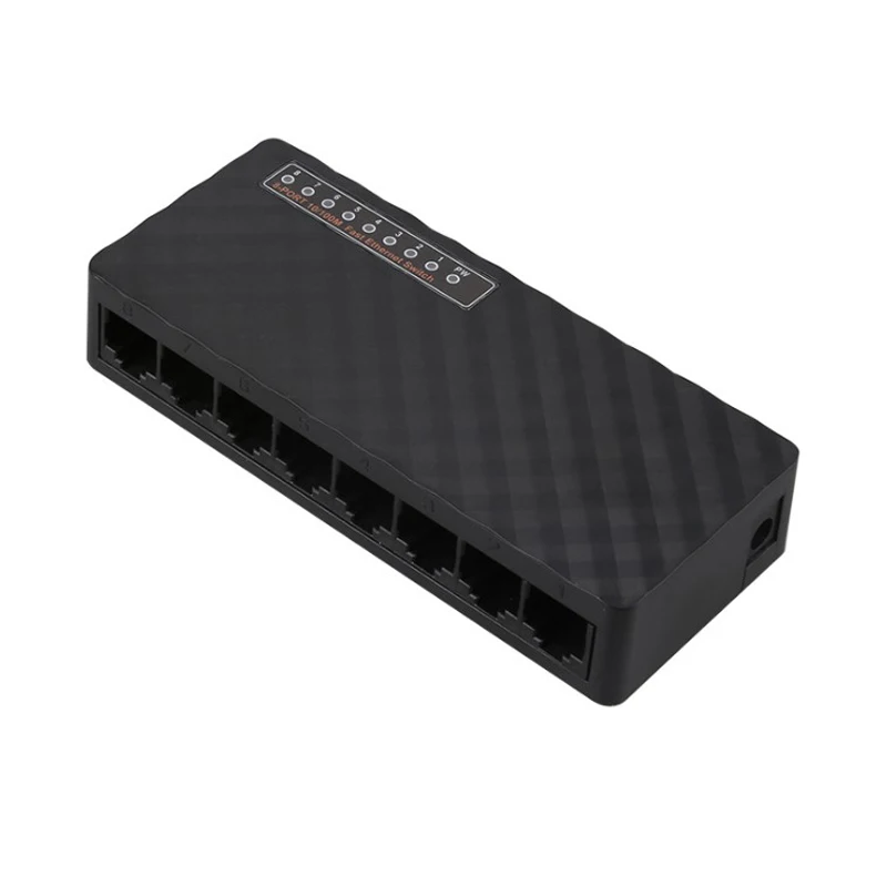 

Mini 8 Port Fast Network Switch 10/100Mbps RJ45 Port HUB Fast Ethernet LAN Extension Adapter with EU US Plug