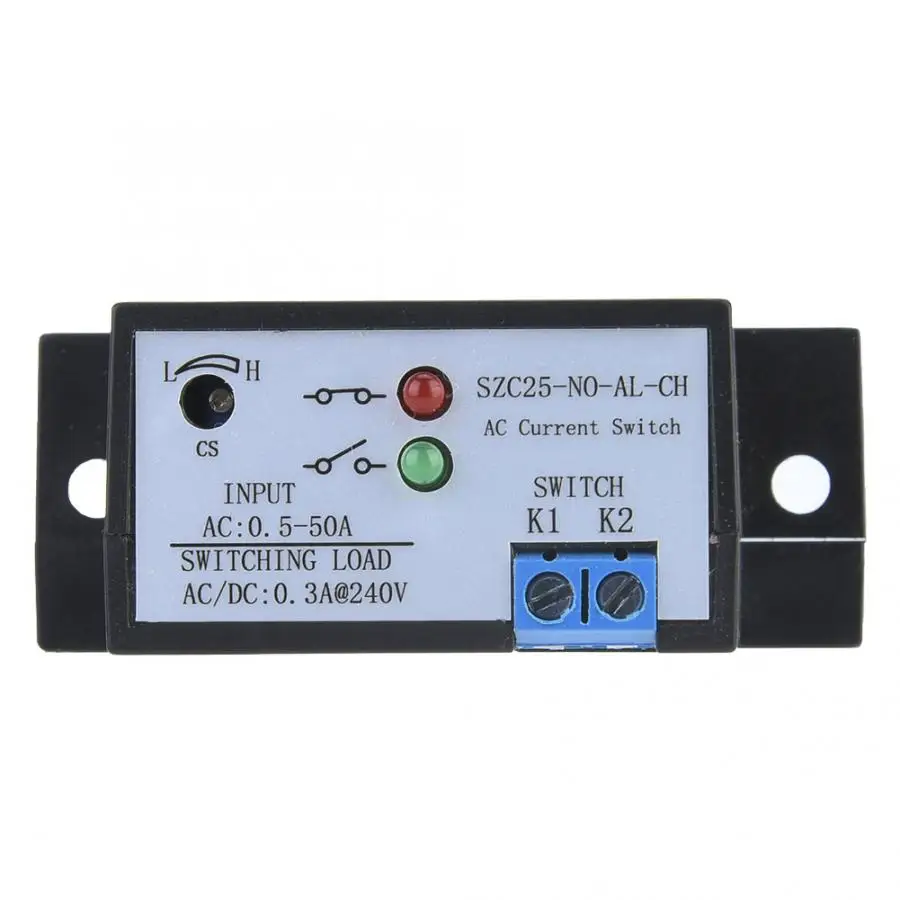 

Toggle Switch SZC25-NO-AL-CH Self Supply Adjustable Normally Open AC Current Sensing Switch AC 0.5-50A Rotary Switch