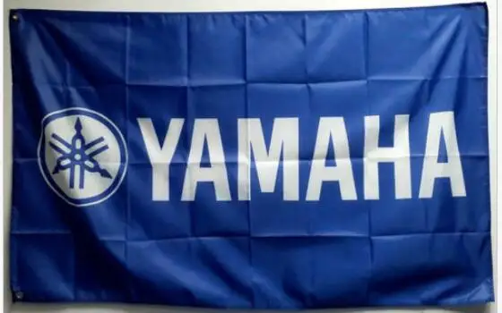 Новинка флаг YAMAHA гоночного автомобиля баннер голубой 3x5 футов | Дом и сад