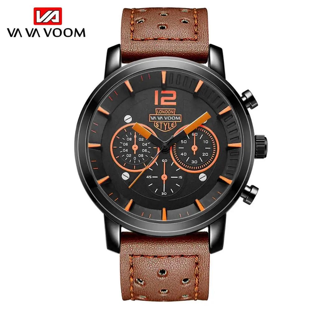 

Casual Business Sport Mens Watches Luxury Top Brand Fashion Creative Quartz Watch Military Sports WristWatches Waterproof Leathe