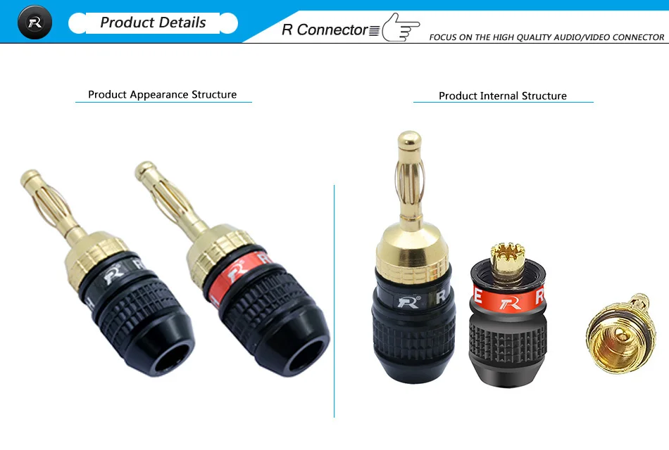 10 шт., вилки типа "банан", высокое качество, позолоченный винт, Без припоя, банан, провод, разъем, усилитель, динамик, штекер, Кабельный разъем
