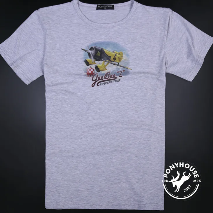 2015GBHT SAW GEE BEE RACER flight pilots aviation popular T-shirt short sleeve male | Мужская одежда
