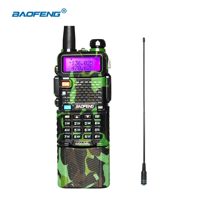 BAOFENG UV-5R рация с 3800 мАч литий-ионная батарея камуфляж 136-174/400-520 МГц двухдиапазонный двухстороннее радио VHF/UHF UV5R