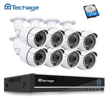 Techage 1080P HDMI DVR Kit 8CH AHD CCTV System 8PCS 2.0MP Security Camera Outdoor IP66 Waterproof AHD-H Surveillance DIY Kit