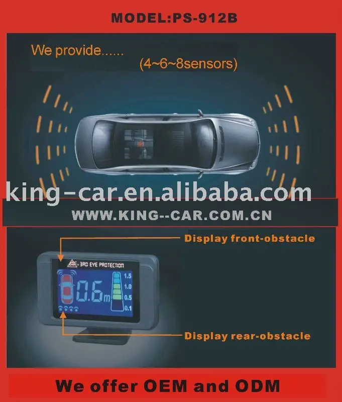 auto parking sensor system LCD parking sensorin Parking Sensors from