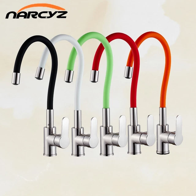 Best Quality Colorful Kitchen Faucet Pull Up & Down Spring Flexible 360 Degree Rotate Kitchen Sink Mixer Tap Faucet Nickel Brushed XT-38