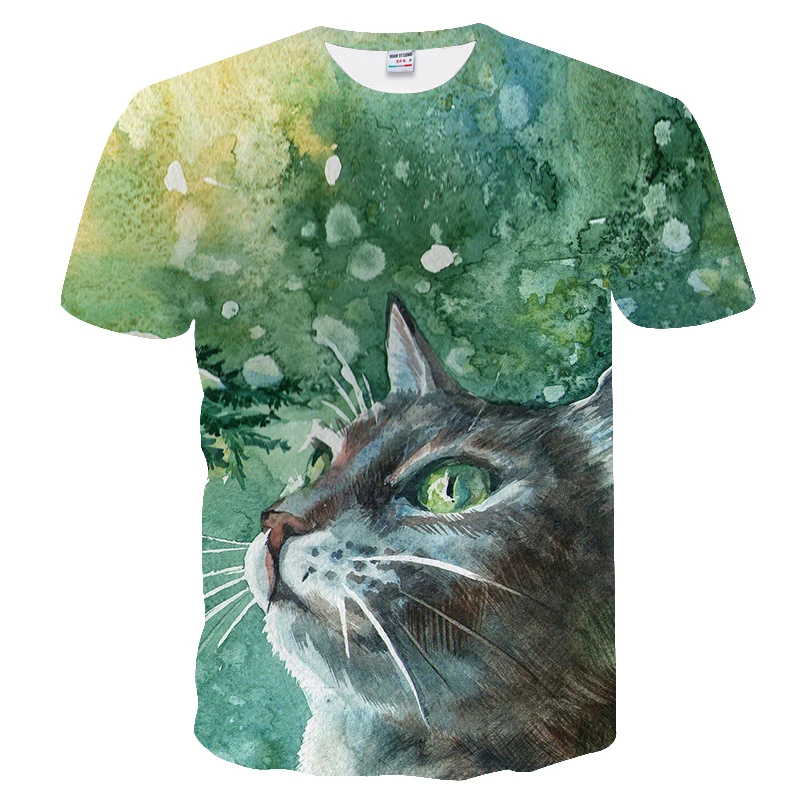 Mr ou 1988 2018 new 3D cat Printed T shirt for men Newest Fashion ...