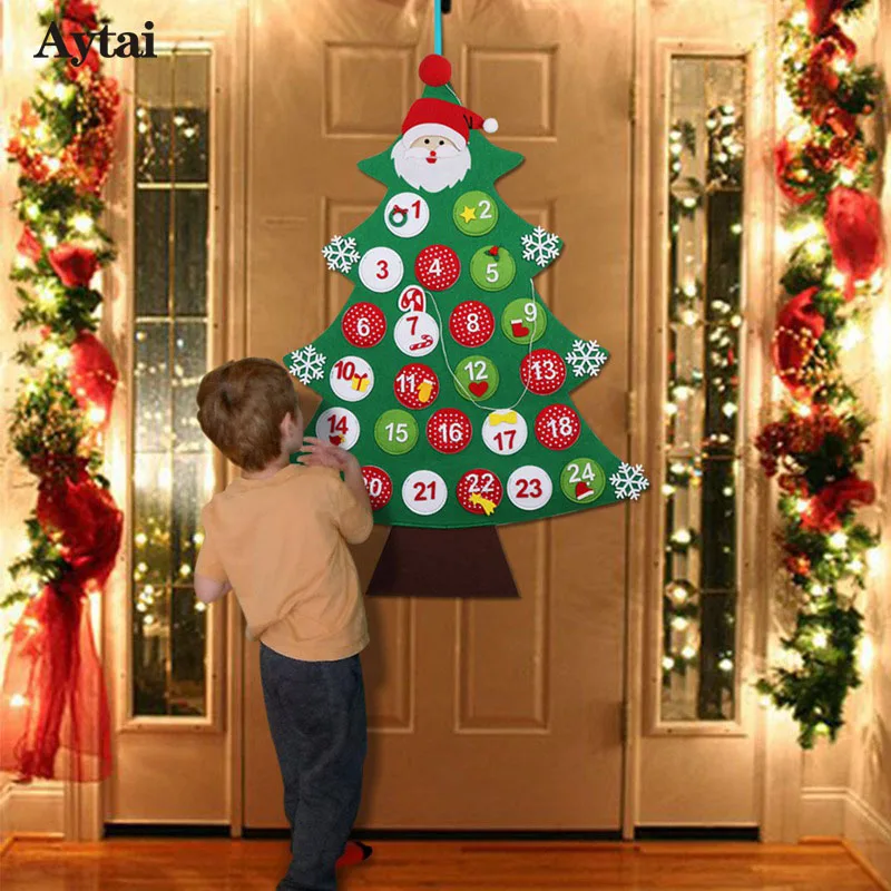 Ourwarm Felt Christmas Advent Calendar 2018 Wall Hanging Tree Ourwarm Felt Christmas Advent Calendar 2018 Wall Hanging Tree Calendars For Decorations 1s Sds Gl Supplies
