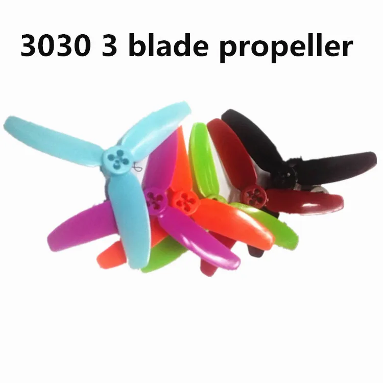 

12PCS / 6 pairs 3030 propellers 3 inch 3 blade propeller (CW/CCW) for DIY mini race drones 1104 motor QAV-R X GEP-TX5 quadcopter