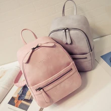 Frauen Rucksack Neue Mode Lässig Pu-leder damen feminine rucksack für mädchen im teenageralter schultasche solid mini Kleinen rucksack