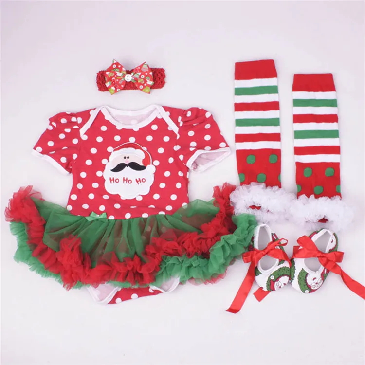 Рождественский костюм для новорожденных комплект одежды для маленьких девочек, комплект одежды для малышей на Рождество, вечерние платья-пачки Одежда для новорожденных - Цвет: as photo