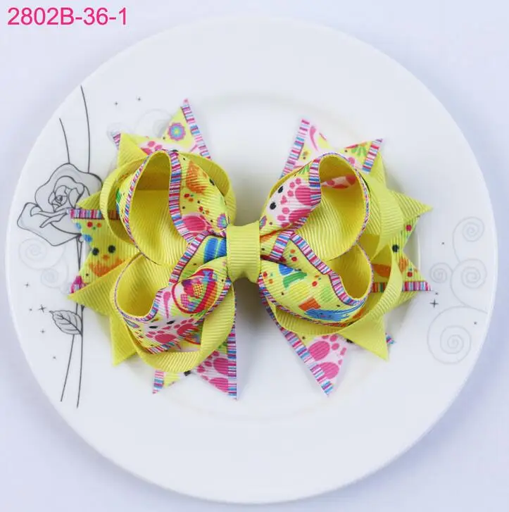 cute printing ribbon hairbow1