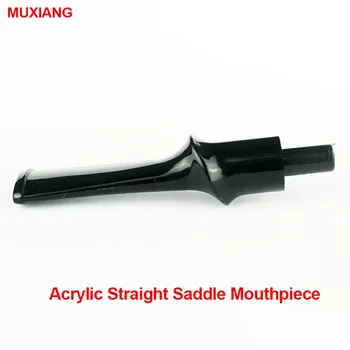 

MUXIANG Tobacco Pipe Fittings Black Straight Saddle 3mm Metal Filter Acrylic DIY Briar Wood Smoking Pipe Mouthpieces be0060