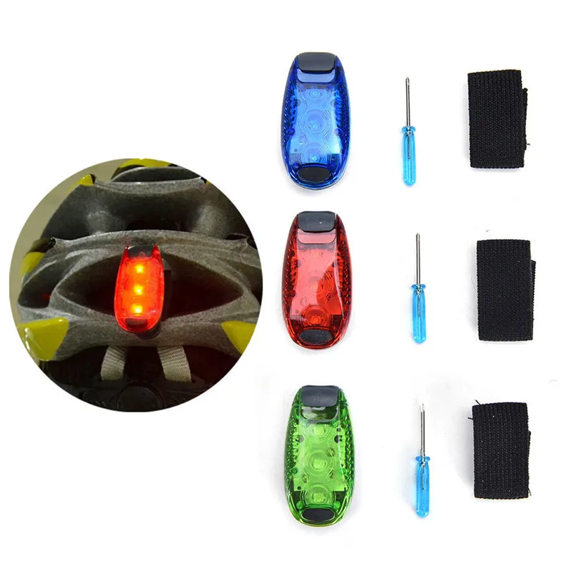 Bike Light 3 LED Light Clip Running Bike Rear Lamp Cycling Jogging