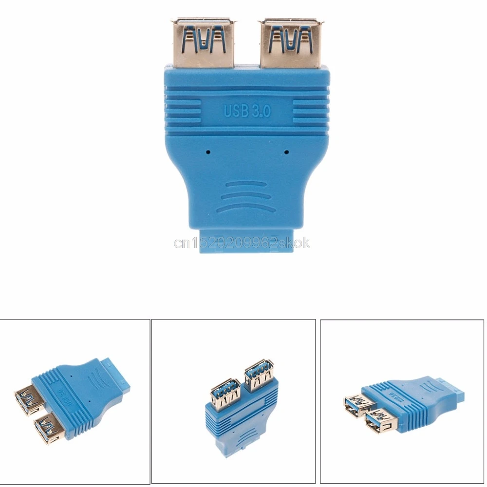 Двойной USB 3 0 Тип (мама) 20-контактный разъем материнская плата Женская заголовка